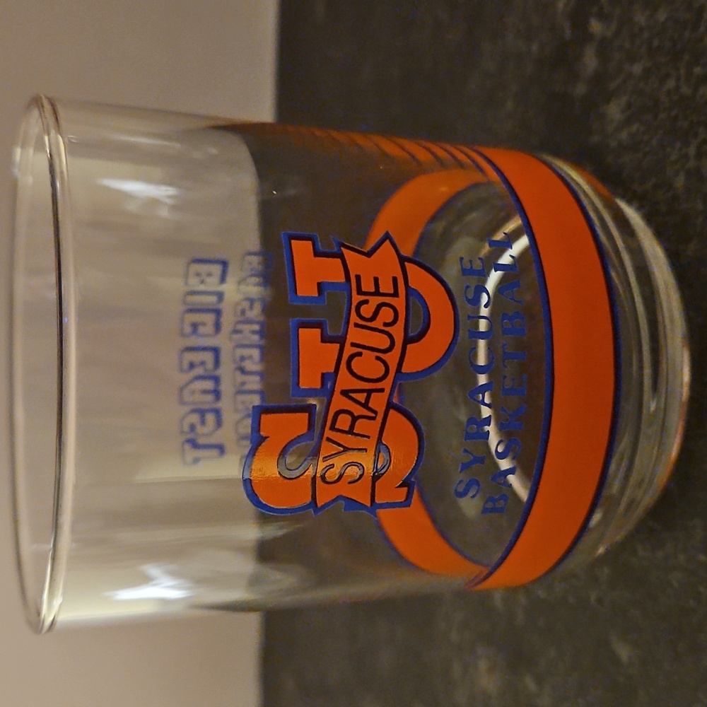 Syracuse University Vintage 80s Big East Basketball Glass Tumbler